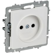 BRITE Розетка 1-местная без заземления без защитных шторок 10А РС10-1-0-БрАБ арктический белый IEK