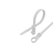 Хомут-стяжкa нейлоновая под винт 100x3,6 мм, белая, 100 шт