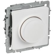 BRITE Светорегулятор поворотно-нажимной 600Вт СС10-1-0-БрАБ арктический белый IEK