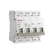 Выключатель автоматический четырехполюсный 4P 25А (C) 4.5kA ВА 47-63N M634425C PROXIMA EKF