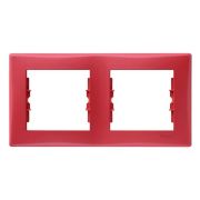Sedna Рамка 2 поста горизонтальная красный