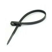 Хомут-стяжкa нейлоновая под винт 220x4,3 мм, черная, 100 шт