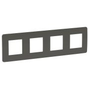 Рамка UNICA STUDIO четырехпостовая дымчато-серый/белый