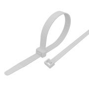 Хомут-стяжка кабельная нейлоновая 300x3,6 мм, белая, 100 шт