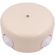 Коробка распределительная 110мм, пластик, цвет Песочное золото с кабельными вводами