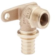 Угольник 16х1/2'НР переходной с наружной резьбой, настенный, бронза