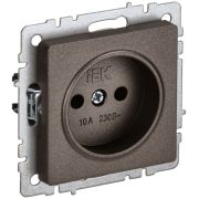 BRITE Розетка без заземления без защитных шторок 10А РС10-1-0-БрТБ темная бронза
