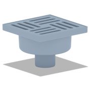 Трап вертикальный выпуск 50 пластиковая решетка 15х15см