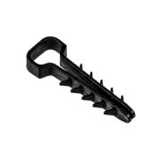 Дюбель-хомут для плоского кабеля черный PCD-F 06x12-45-100BL PA6.6 Jazzway (100 шт/уп) Jazzway