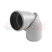 Отвод 110 поворотный, для внутренней канализации, серый