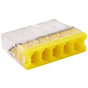 Клемма соединительная  5-контактная с пастой Elеctrodeel ED 772-205-b6, сечение 0,5-2,5 мм2,  24А/450В (упаковка 6 штук)