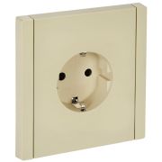 FORTE&PIANO Розетка 1-местная с заземлением с защитными шторками безвинтовое крепление 16А FP413 ваниль IEK