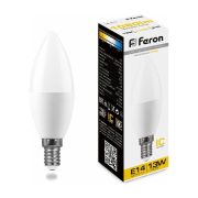 Лампа светодиодная LED 13вт E14 теплый матовая свеча