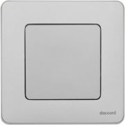 Выключатель 1-клавишный самовозвартный с нормально-открытым контактом 6А безвинтовое крепление алюминий INSPIRIA