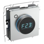 BRITE Термостат электронный с индикацией ТС10-1-БрА алюминий IEK