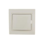 Выключатель одноклавишный, с бежевой вставкой