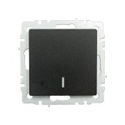 BRITE Выключатель одноклавишный с индикацией 10А ВС10-1-1-БрЧ черный