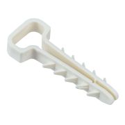 Дюбель-хомут 6х12мм для плоского кабеля нейлон белый (100шт/упак) IEK