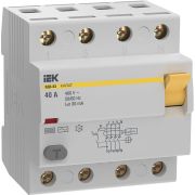 Выключатель дифференциальный (УЗО) KARAT ВД3-63 4P 40А 30мА 6кА тип AC