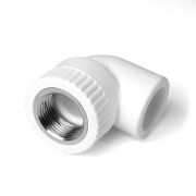 Угольник комбинированный 25x1/2' ВР переходной, полипропиленовый PPR, белый