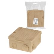 Распаячная коробка ОП 100х100х55мм, крышка, сосна, IP54, 8вх. инд. штрихкод