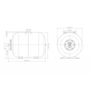 Гидроаккумулятор Г 50 ХИТ, горизонтальный, металлический фланец