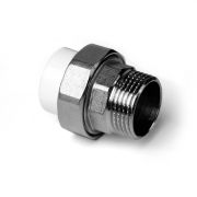 Муфта разъемная 25x1' НР полипропиленовая PPR американка, белая