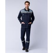 Костюм Галакт МВО (ткань Смесовая 50 50,220) полукомбинезон, темно-синий серый, 52-54 170-176