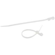 Стяжка кабельная нейлоновая (хомут) под винт 4.8 х 200 мм белая (100 шт/уп) NO-225-317
