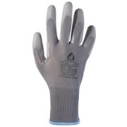 Серые защитные перчатки, полиэфир, полиурет. покр., размер XL (12 пар)