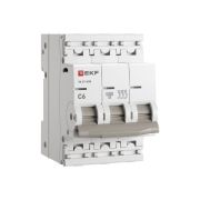 Выключатель автоматический трехполюсный 3P 6А C    4.5kA ВА 47-63N M634306C PROXIMA EKF