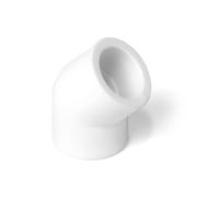 Угольник 20 мм 45 град., полипропиленовый PPR, белый