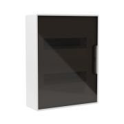 Щиток 24 мод настенный FRAME ЩРн-П-24, белый, с тонированной дверцей, с 4 шинами  PEN (2шт на 8 отв. и 2шт на 6 отв.) F24W1WD DKC