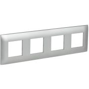 SKANDY Рамка 4-местная SK-F04S серебряный IEK
