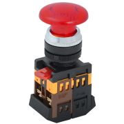 Кнопка красная AELA-22 Гриб с подсветкой неон 1з+1р 240В