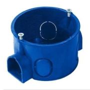 Подрозетник с кабель-каналом для сплошных стен 60х40, IP-20, синий