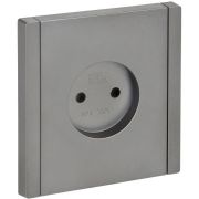 FORTE&PIANO Розетка 1-местная без заземления без защитных шторок винтовое крепление 10А FP518 сталь IEK