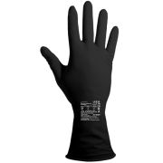 Перчатки химостойкие латексные Тип КЩС-2, толщина 0,50 мм, чёрные ArmProtect LX520,  р.S (7)