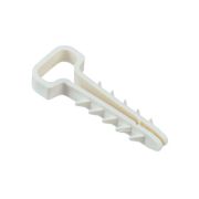 Дюбель-хомут для плоского кабеля белый PCD-F 05x10-45-100WH PA6.6 Jazzway (100 шт/уп) Jazzway