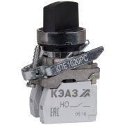 Переключатель КПЕ1620РС-черный-2но+0нз-ручка-фикс-2поз-IP65