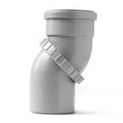 Отвод 110 поворотный, для внутренней канализации, серый