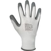 Перчатки нейлоновые бесшовные повышенной плотности с частичным нитриловым покрытием, цвет белый/серый ArmProtect 3500/NN100 р.9