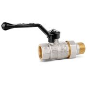 Кран шаровой со сгоном (американка) рычаг ВН Ду15 Ру40 (1/2')