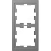 Рамка двухпостовая D-Life сталь нержавеющая SD