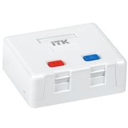 Корпус настенной розетки для 2 модулей Keystone Jack