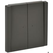 FORTE&PIANO Выключатель 2-клавишный проходной с индикацией 10А FP308 серый IEK