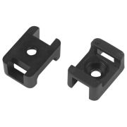 Площадка с монтажным отверстием под хомуты 22х16 мм чёрная М4 10 штук NO-225-314