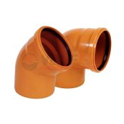 Отвод 110 45 град., для наружной канализации