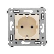 Avanti Розетка в стену, 2P+E, с защитными шторками, ''Ванильная дымка''