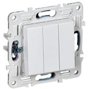 SKANDY Выключатель 3-клавишный 10А SK-V11W арктический белый IEK